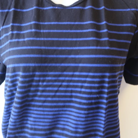 Y-3 YOHJI YAMAMOTO BLACK BLUE STRIPED T-SHIRT M* - Picture 4 of 11
